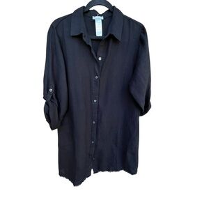 NWOT Tommy Bahama Black Button-Down Women's Coverup/Dress Tunic